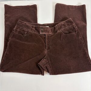 Dockers Brown Corduroy Pants Straight Leg Stretch Size 12M